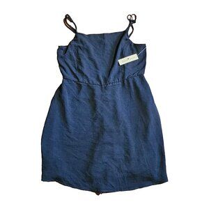 Derek Heart Dress with Shorts Womens Size L Large Solid All Black Sleeveless New